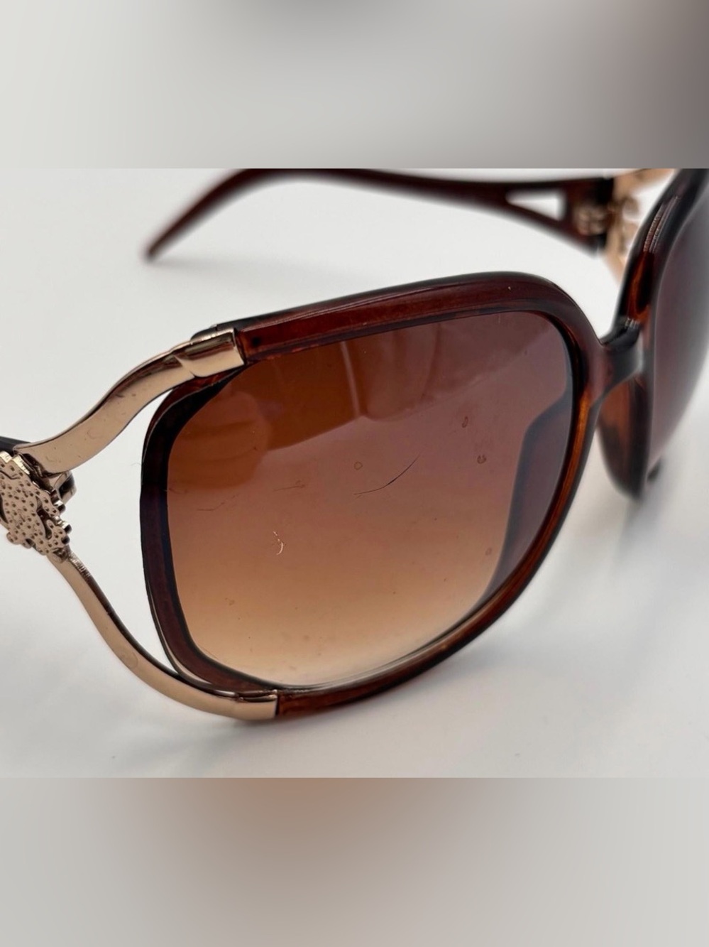 Signed Roberto Cavalli Oversized Gradient Women's Sunglasses Gold trim - Picture 6 of 11